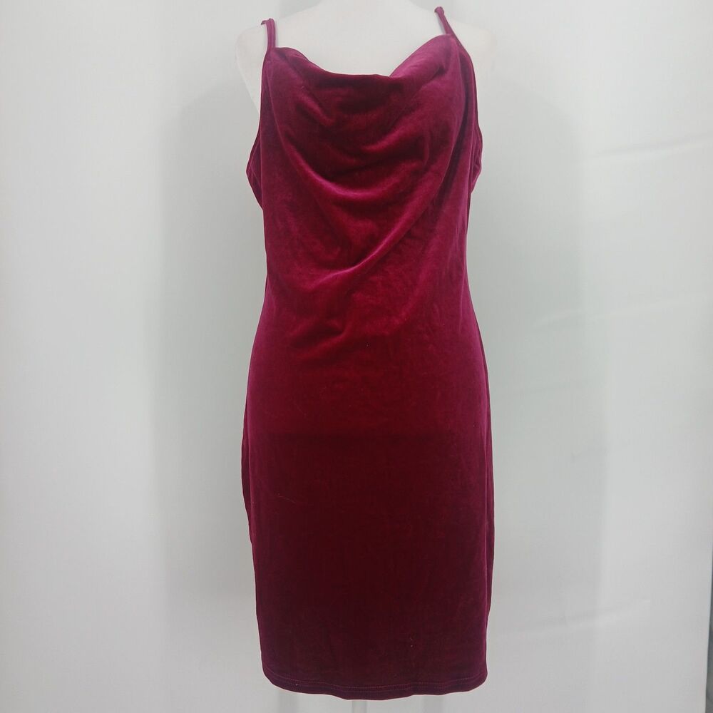 SHEIN Curve Women's Burgundy Cami Bodycon Mini Dress plus Size 1XL